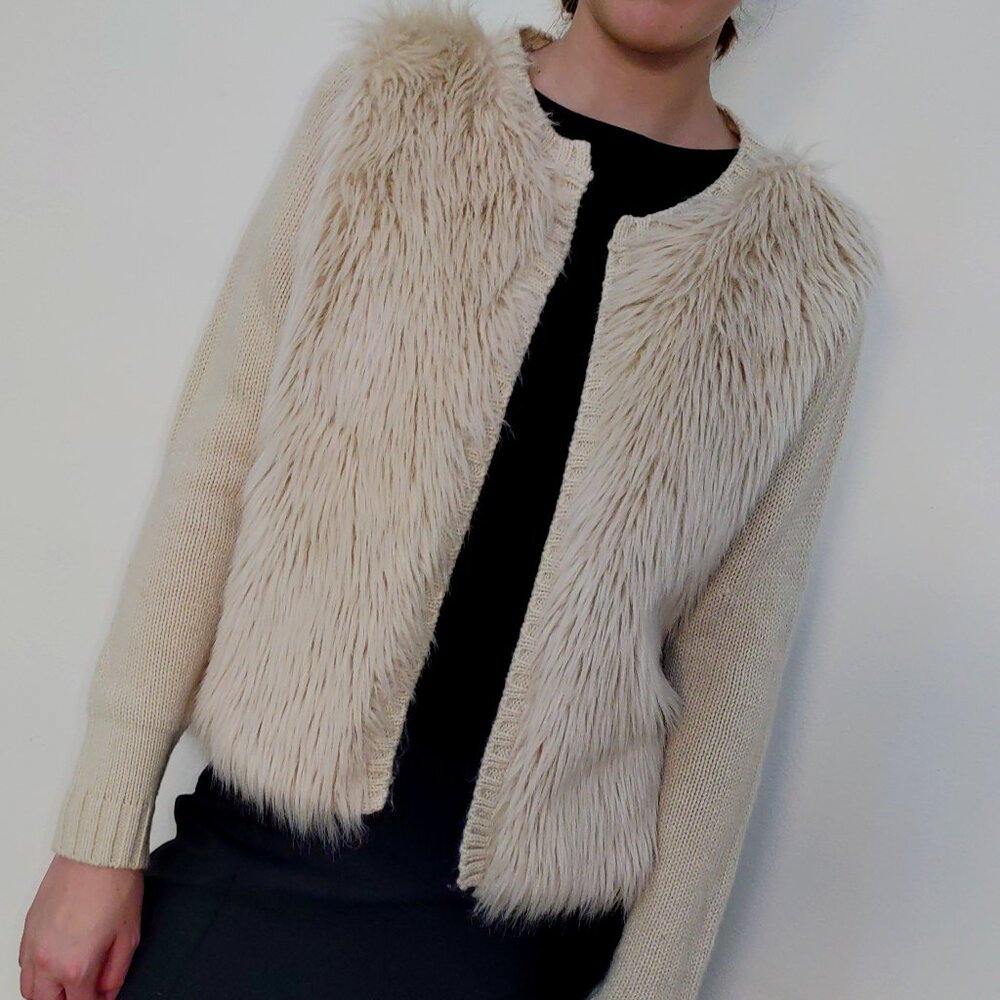 Bohemian Cardigan with Faux Fur